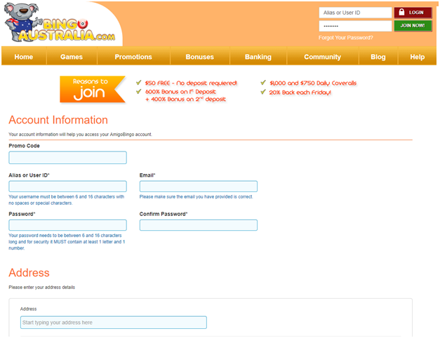 How to get started at Bingo Australia? 