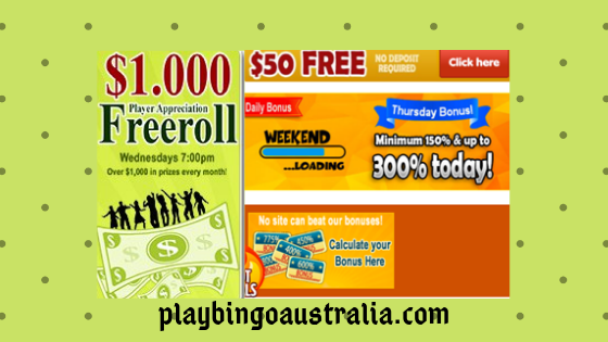 $1.000 player appreciation free roll to grab at Bingo Australia