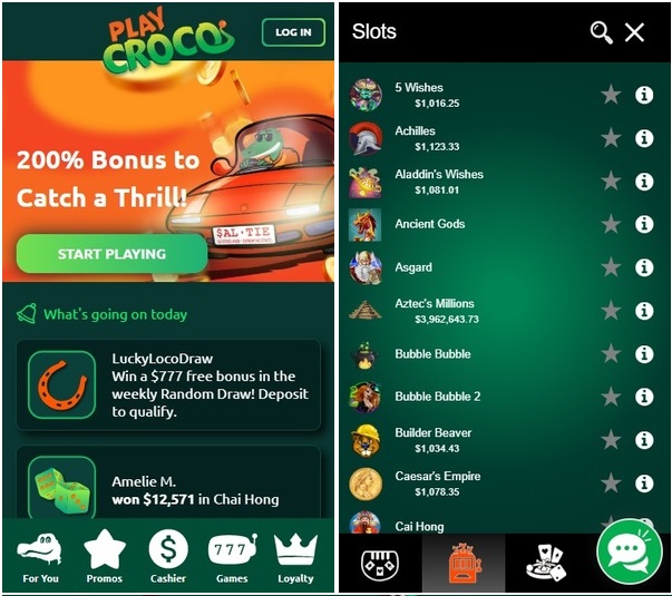 playcroco pokie mobile app